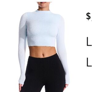 Naked Wardrobe The NW Light Blue Crop Top